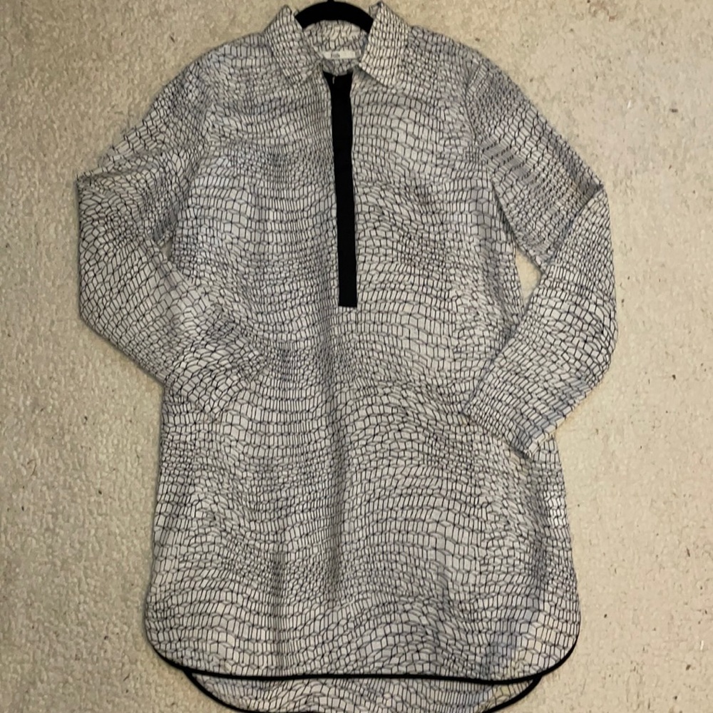 Stills Silk Black and White Dress